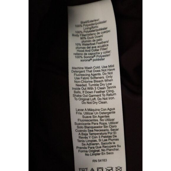 DKNY DL1MPH56 Women Sz S Deep Plum Quilted Water Resistant Hooded Down Coat - Picture 9 of 12